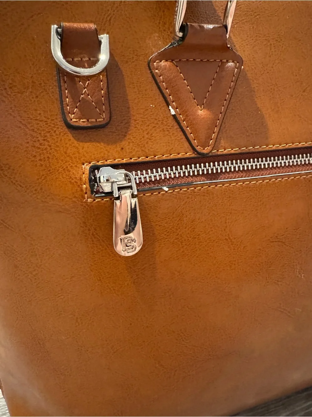 Bostanten brown leather ladies' laptop briefcase